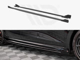 Maxton Design Street Pro Side Skirts Diffusers (+Flaps) Audi RS3 Sportback 8Y (2020-) - AURS38YCNC-SD1+SRF1