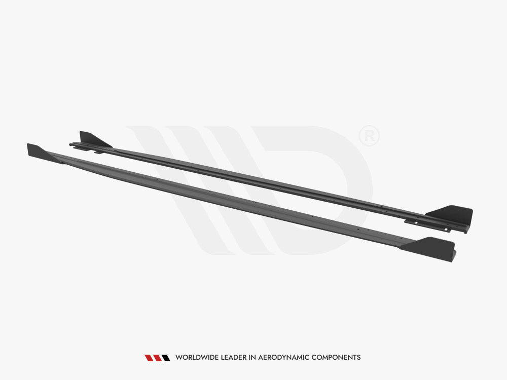 Maxton Design Street Pro Side Skirts Diffusers (+Flaps) Audi RS3 Sportback 8Y (2020-) - AURS38YCNC-SD1+SRF1