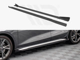 Maxton Design Street Pro Side Skirts Diffusers (+Flaps) Audi S3/A3 S-Line 8Y (2020-) - AUA38YSLINECNC-SD1+SRF1