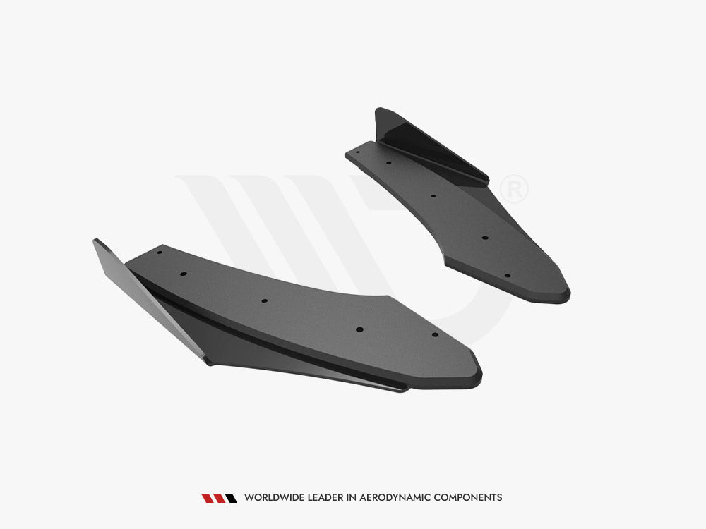 Maxton Design Street Pro Rear Side Splitters (+Flaps) Audi S3 Saloon 8Y (2020-) - AUS38YSCNC-RSD1+RSF1