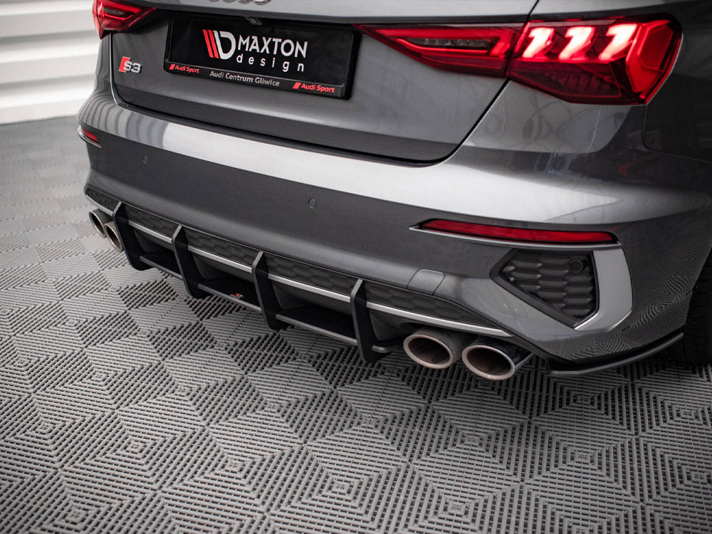 Maxton Design Street Pro Rear Diffuser Audi S3 Saloon 8Y (2020-) - AUS38YSCNC-RS1