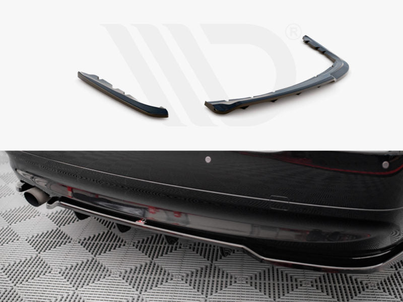 Maxton Design Central Rear Splitter (Vertical Bars) BMW 3 Saloon E90 (2004-2008) – BM-3-90-RSD1+RD1