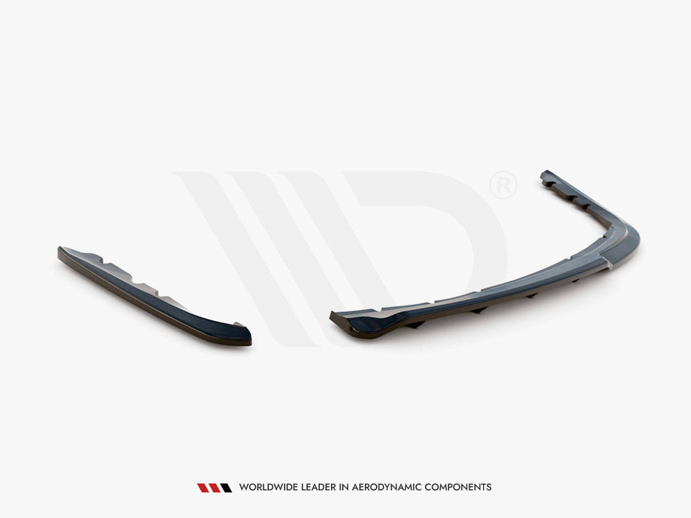 Maxton Design Central Rear Splitter (Vertical Bars) BMW 3 Saloon E90 (2004-2008) – BM-3-90-RSD1+RD1