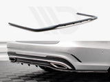 Maxton Design Central Rear Splitter (Vertical Bars) Mercedes E AMG-Line Saloon W212 Facelift (2012-2016) - ME-E-212F-AMGLINE-RD1+RD2