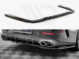 Maxton Design Central Rear Splitter (Vertical Bars) Mercedes-AMG CLS 53 C257 (2018-2021) - ME-CLS-257-53-RD1+RD2