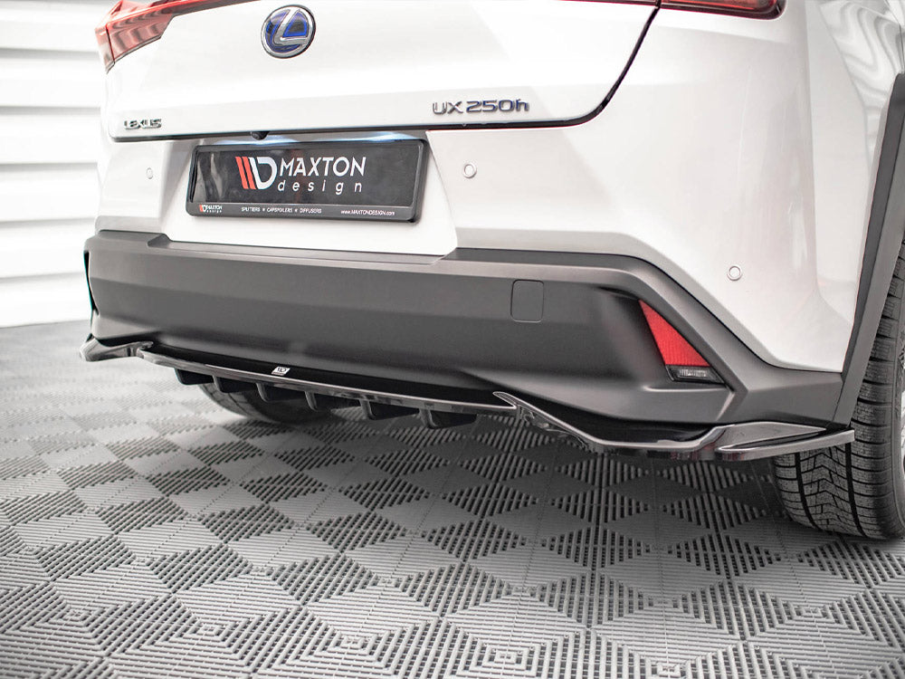 Maxton Design Central Rear Splitter (Vertical Bars) Lexus UX MK1 (2018-) - LE-UX-1-RD1+RD2