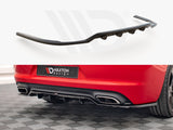 Maxton Design Central Rear Splitter (Vertical Bars) Dodge Charger RT MK7 Facelift (2014-) - DO-CH-2-RT-RD1+RD2