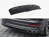 Maxton Design Central Rear Splitter (Vertical Bars) Audi SQ8 MK1 (2020-) - AU-SQ8-1F-RD1+RD2