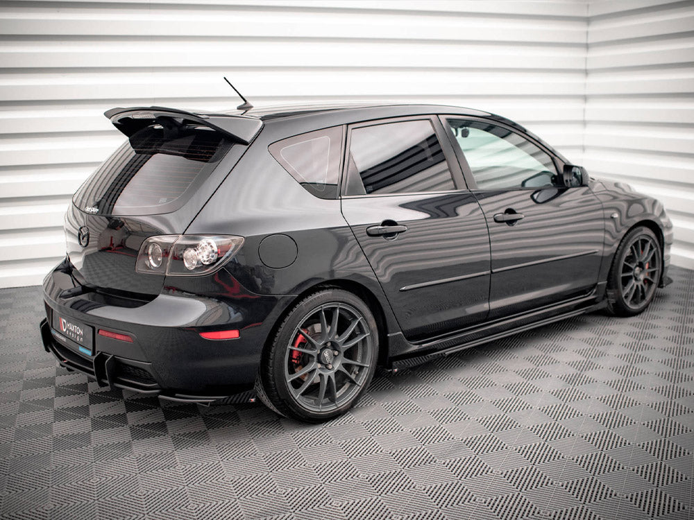 Maxton Design Street PRO Side Skirts Diffusers (+flaps) Mazda 3 MPS MK1 (2006-2008) - MA3MPS1CNC-SD1+SF1