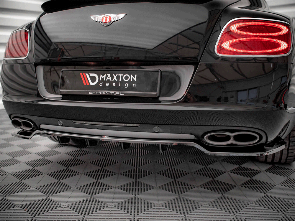 Maxton Design Central Rear Splitter (Vertical Bars) Bentley Continental GT V8 S MK2 (2014-2016) - BE-CO-GT-1F-RD1+RD2