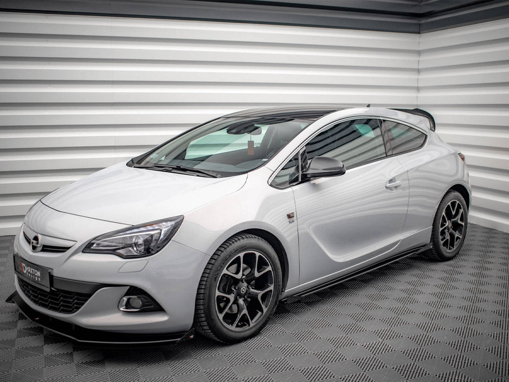 Maxton Design Street PRO Side Skirts Diffusers (+flaps) Opel Astra GTC Opc-line J (2011-2018) - OPASJGTCOPCLINECNC-SD1+SF1