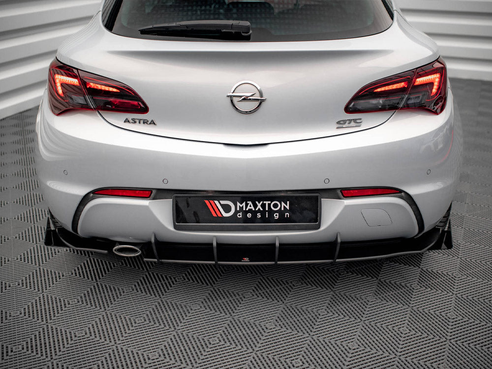 Maxton Design Street PRO Rear Valance (+flaps) Opel Astra GTC Opc-line J (2011-2018) - OPASJGTCOPCLINECNC-RS1+RSF1