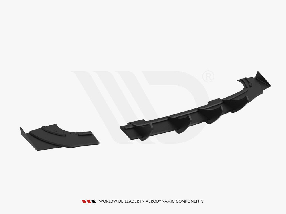 Maxton Design Street PRO Rear Valance (+flaps) Opel Astra GTC Opc-line J (2011-2018) - OPASJGTCOPCLINECNC-RS1+RSF1