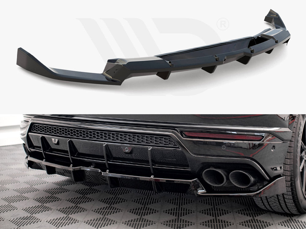 Maxton Design Central Rear Splitter (Vertical Bars) Lamborghini URUS MK1 - LA-UR-1-RD1+RD1R+RD2