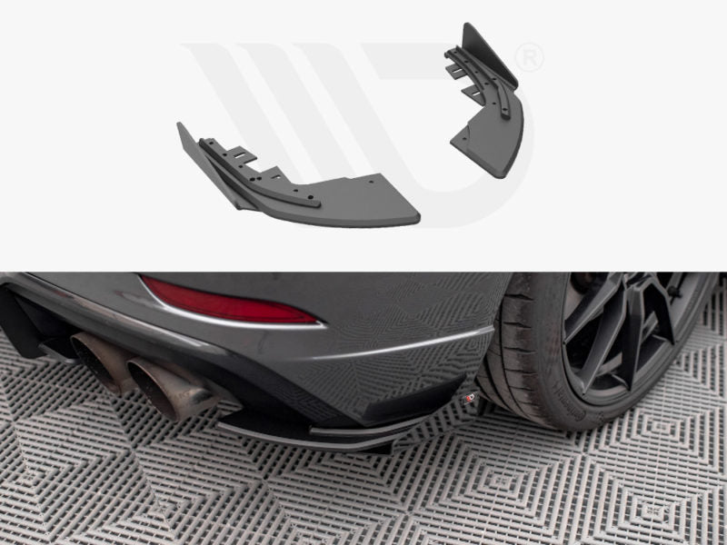 Maxton Design Street PRO Rear Side Splitters (+flaps) Audi S3 Sportback 8V Facelift – AUS33FSBCNC-RSD1+RSF1