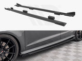 Maxton Design Street PRO Side Skirts Diffusers (+flaps) Audi S3 Sportback 8V Facelift - AUS33FSBCNC-SD1+SF1