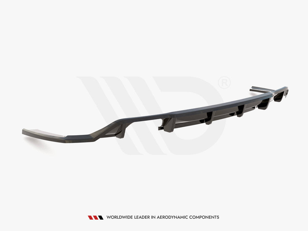 Maxton Design Central Rear Splitter (Vertical Bars) BMW 2 M-Pack F22 - BM-2-22-MPACK-RD1+RD2