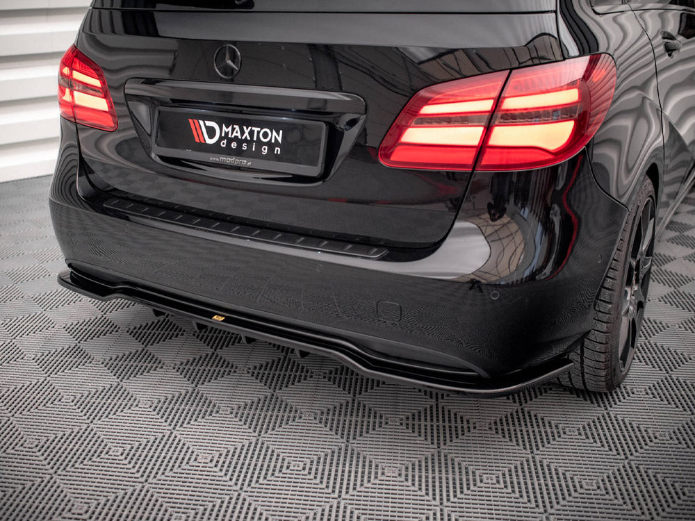 Maxton Design Central Rear Splitter (Vertical Bars) Mercedes B W246 Facelift - ME-B-246F-RD1+RD2