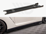 Maxton Design Side Skirts Diffusers + Flaps Nissan GTR R35 Facelift - NI-GTR-4F2-SD1+SF