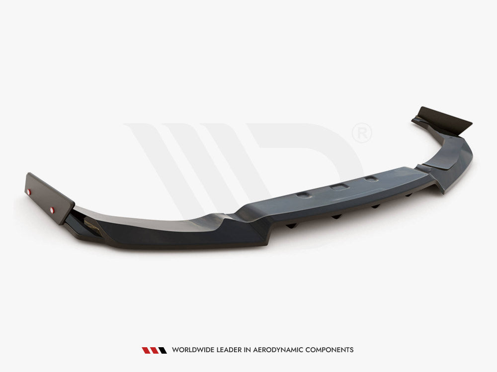 Maxton Design Central Rear Splitter + Flaps Nissan GTR R35 Facelift - NI-GTR-4F2-RD1+RD2+RSF