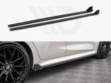 Maxton Design Side Skirts Diffusers V.1 + Flaps Toyota Yaris Mk4 - TO-YA-4-SD1+SF