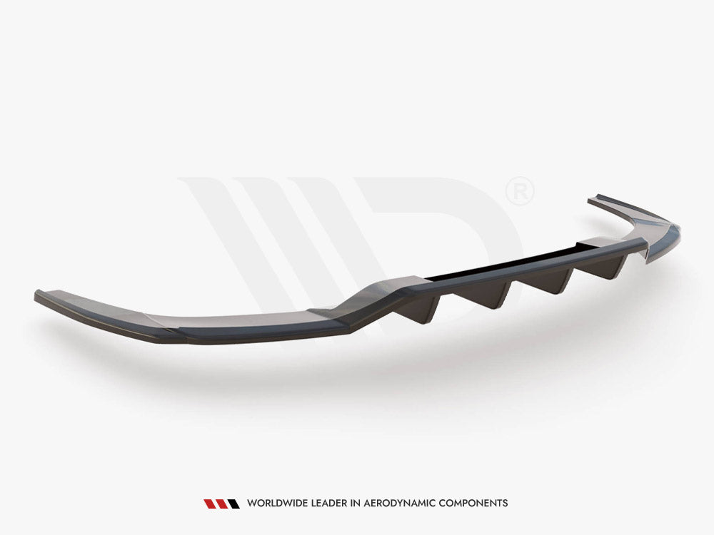 Maxton Design Central Rear Splitter (Vertical Bars) Audi A3 S-Line Sedan 8Y - AU-A3-8Y-SLINE-S-RD1+RD2