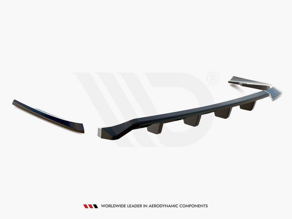 Maxton Design Central Rear Splitter (Vertical Bars) Volvo C70 Mk1 - VO-C70-1-RSD1+RD1