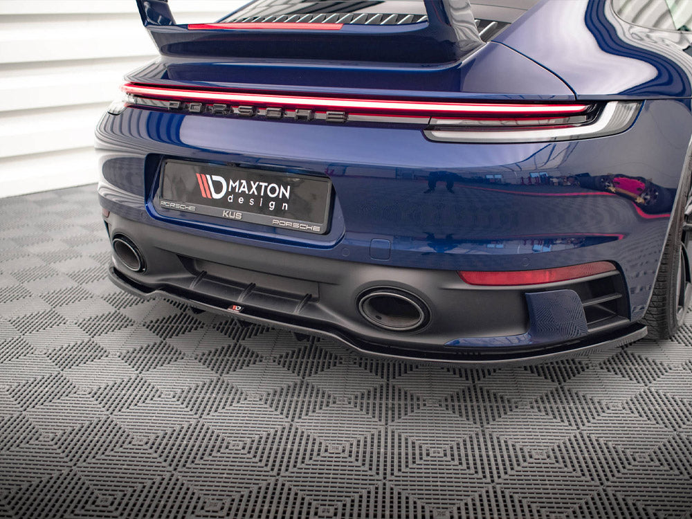 Maxton Design Central Rear Splitter V.1 (Vertical Bars) Porsche 911 Carrera Aero 992 - PO-911-992-CA-AERO-RD1+RD3