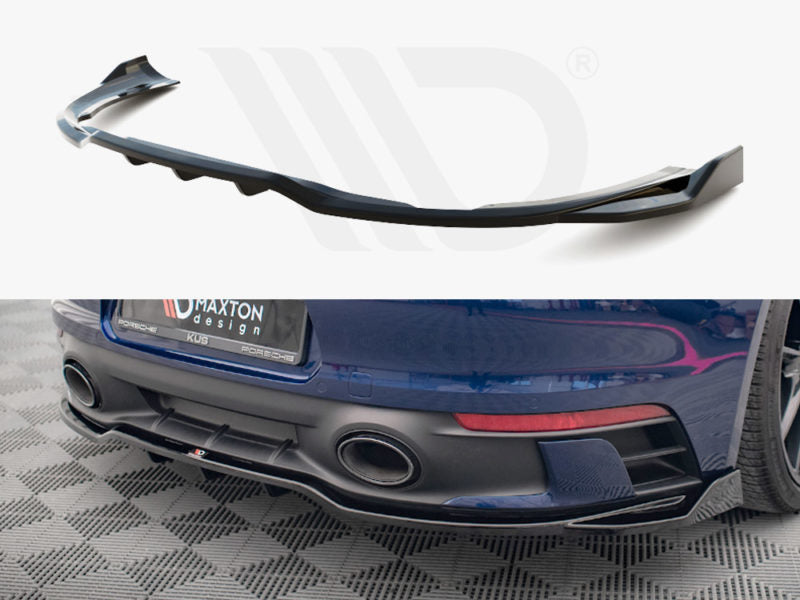 Maxton Design Central Rear Splitter V.2 (Vertical Bars) Porsche 911 Carrera Aero 992 – PO-911-992-CA-AERO-RD2+RD3