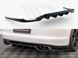 Maxton Design Central Rear Splitter (Vertical Bars) Porsche Panamera Turbo 970 - PO-PA-970-TURBO-RD1+RD2