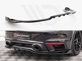 Maxton Design Central Rear Splitter (Vertical Bars) Porsche 911 Turbo S 992 - PO-911-992-TURBO-S-RD1+RD2