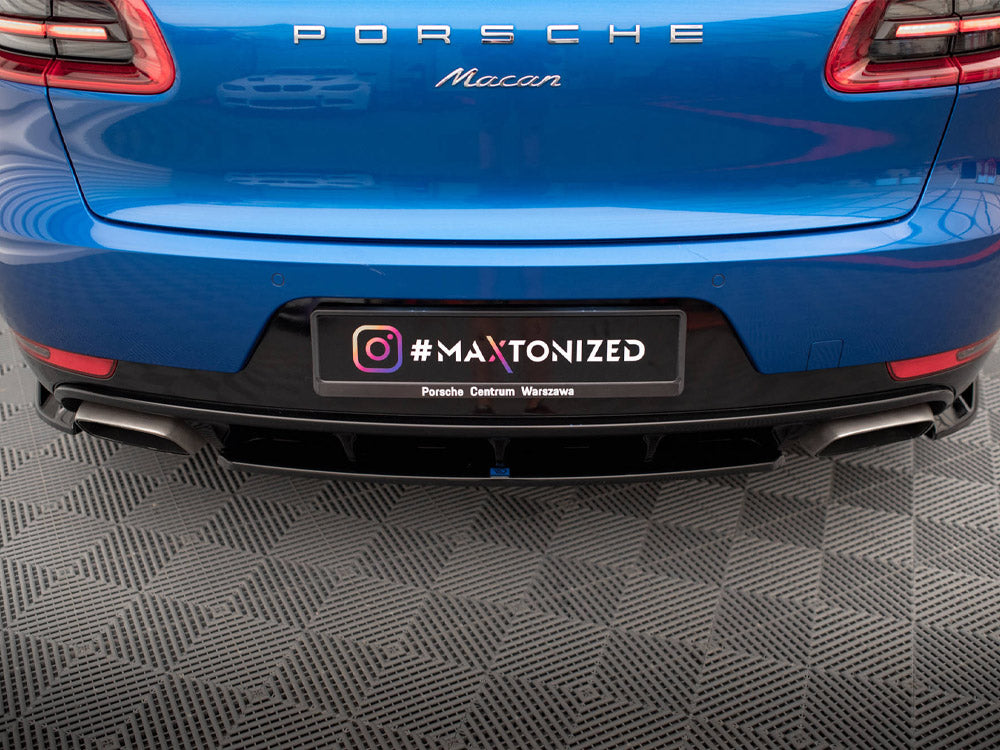 Maxton Design Central Rear Splitter Porsche Macan Mk1 - PO-MA-1-RD1