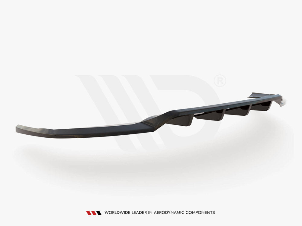 Maxton Design Central Rear Splitter (Vertical Bars) Audi e-Tron - AU-ETRON-1-RD1+RD2