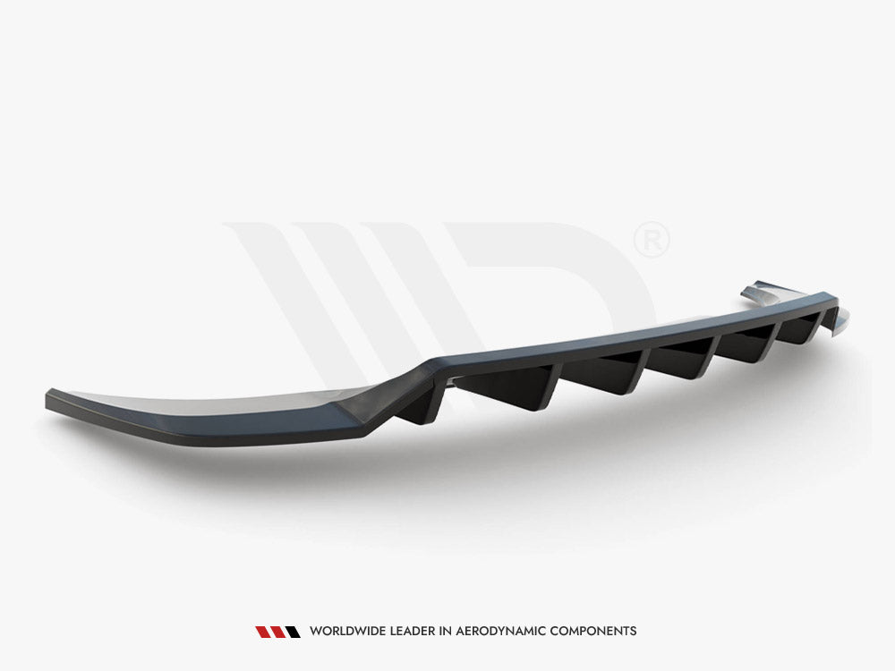 Maxton Design Central Rear Splitter (Vertical Bars) Audi Q3 S-Line F3 - AU-Q3-2-SLINE-RD1+RD2