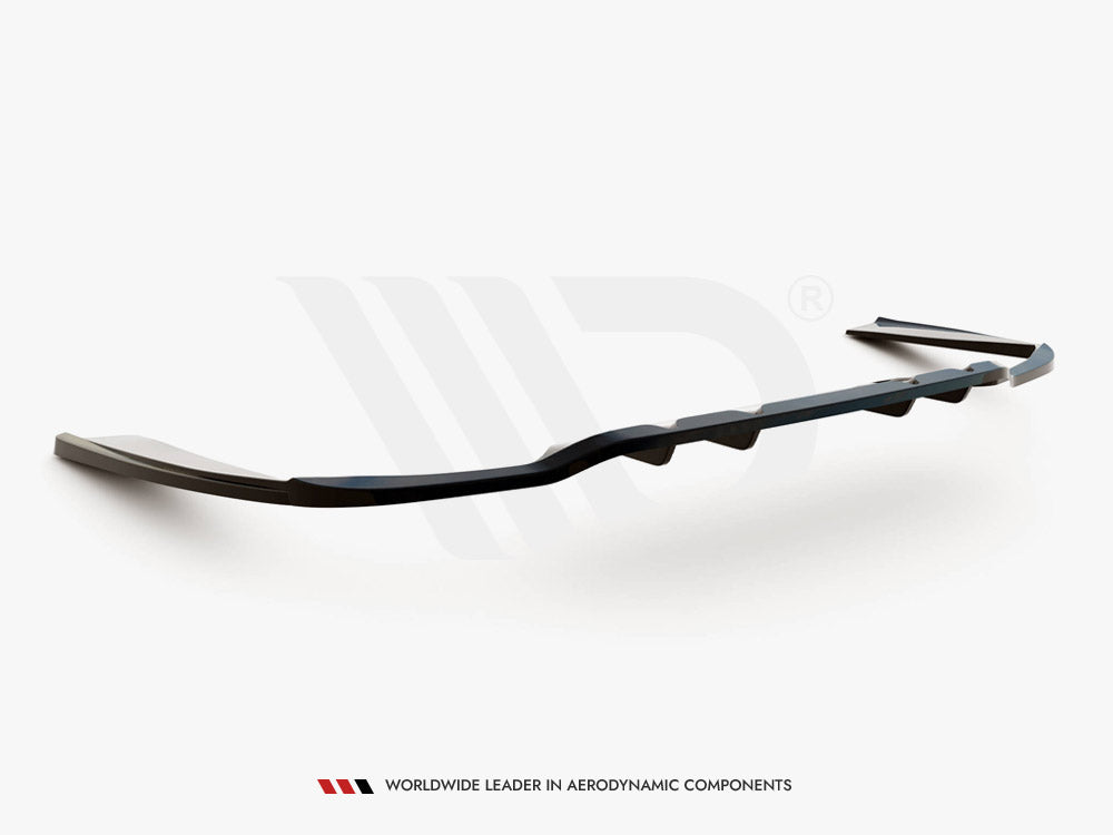 Maxton Design Central Rear Splitter (Vertical Bars) Mercedes C AMG Line W205 Facelift - ME-C-205F-AMGLINE-RD1+RD2