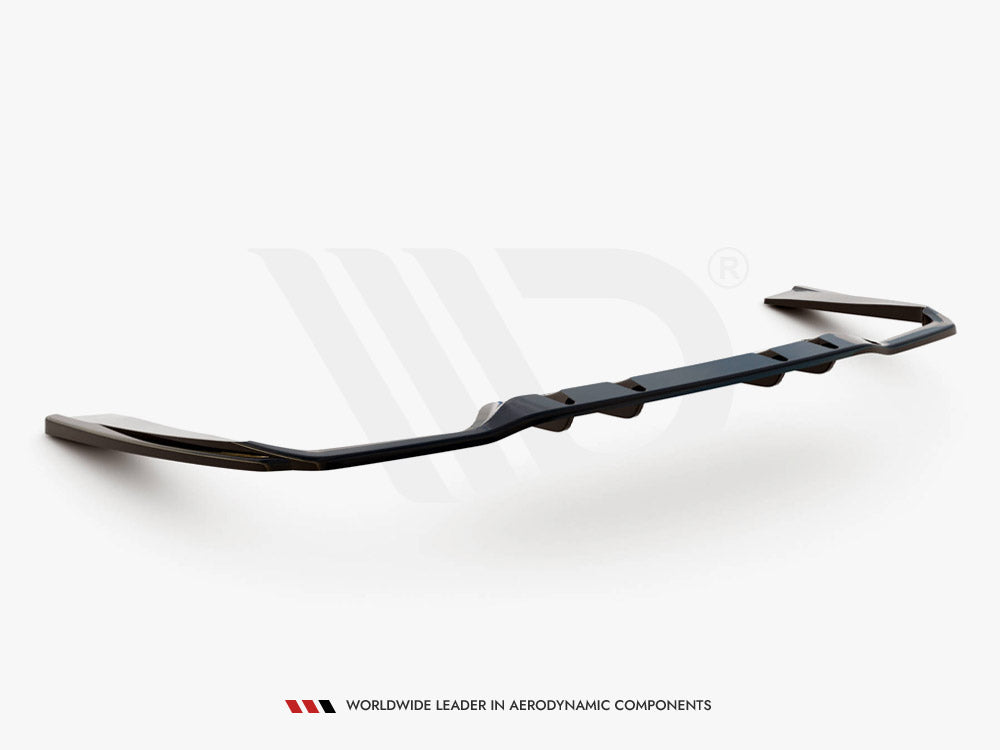 Maxton Design Central Rear Splitter (Vertical Bars) Mercedes AMG C 43 Sedan W205 Facelift - ME-C-205-AMG-RD1+RD2