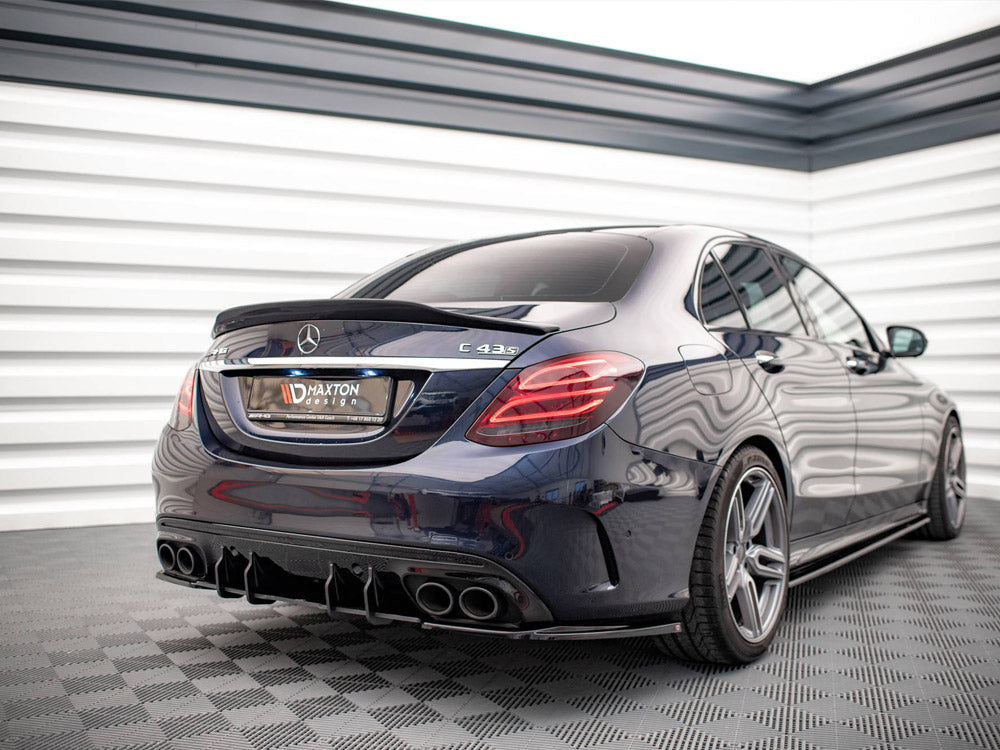 Maxton Design Street PRO Rear Diffuser Mercedes C 43 Sedan W205 Facelift - MEC205AMGCNC-RS1