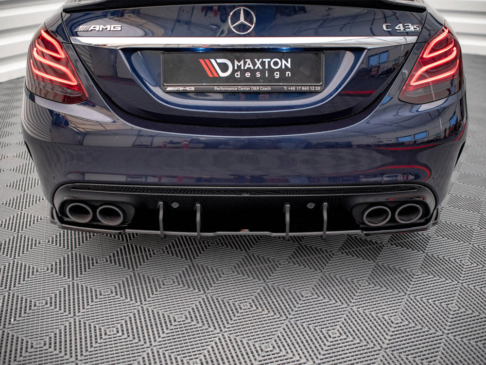 Maxton Design Street PRO Rear Diffuser Mercedes C 43 Sedan W205 Facelift - MEC205AMGCNC-RS1