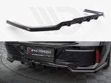 Maxton Design Central Rear Splitter (Vertical Bars) BMW 7 M-Pack G70 - BM-7-G70-MPACK-RD1+RD2