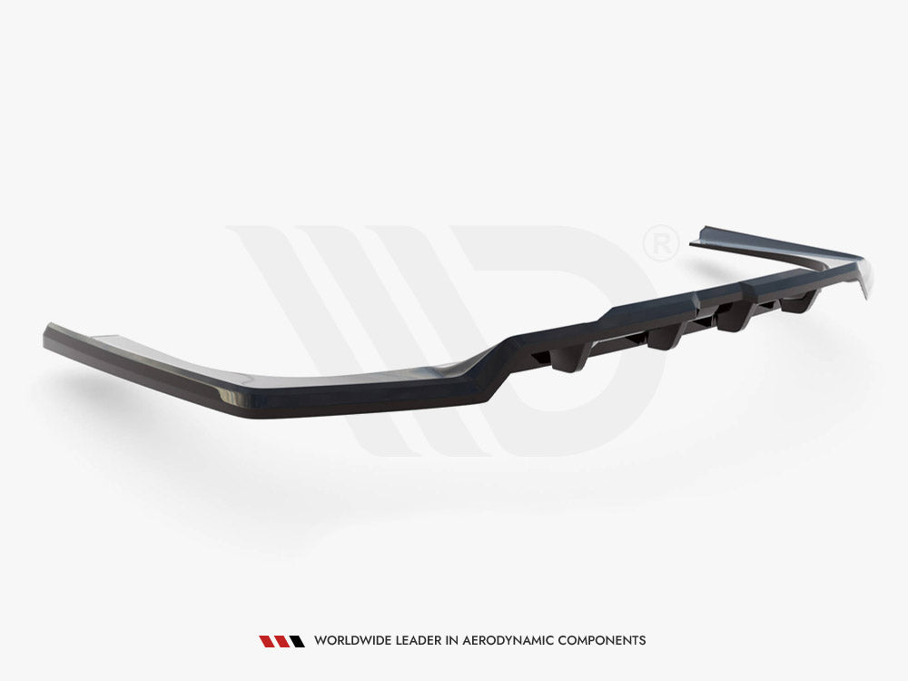 Maxton Design Central Rear Splitter (Vertical Bars) BMW 7 M-Pack G70 - BM-7-G70-MPACK-RD1+RD2