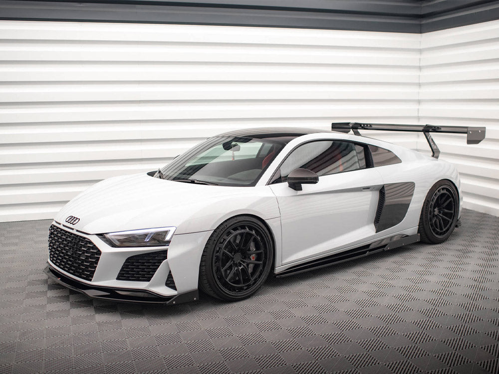 Maxton Design Side Skirts Diffusers V.2 + Flaps Audi R8 Mk2 Facelift - AU-R8-2F-SD3+SF