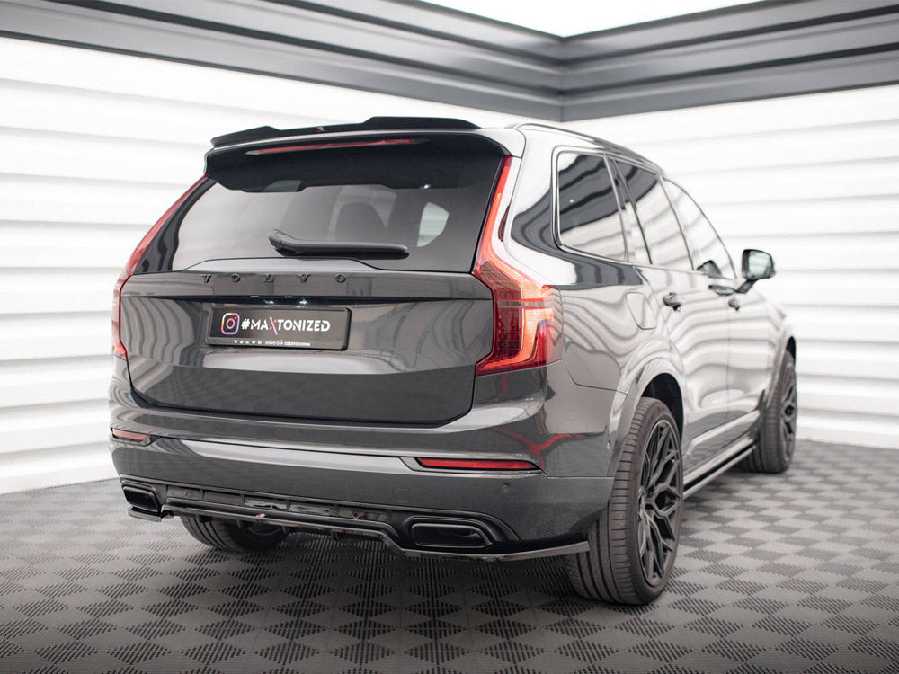 Maxton Design Central Rear Splitter (Vertical Bars) Volvo XC90 R-Design Mk2 Facelift - VO-XC90-2F-RDESIGN-RD1+RD2