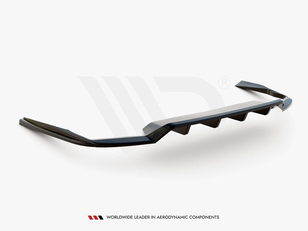 Maxton Design Central Rear Splitter (Vertical Bars) Volvo V90 R-Design Mk2 - VO-V90-2-RDESIGN-RD1+RD2