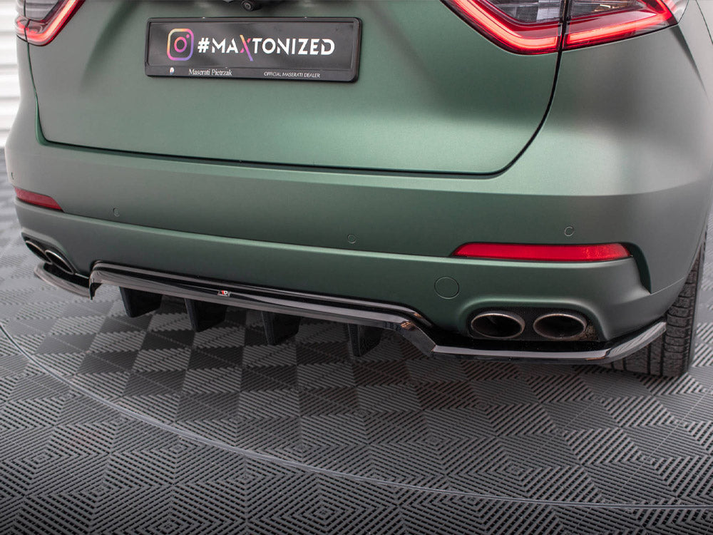 Maxton Design Central Rear Splitter (Vertical Bars) Maserati Levante Mk1 - MS-LE-1-RD1+RD2