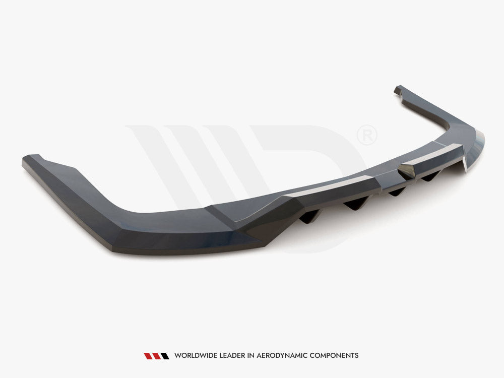 Maxton Design Central Rear Splitter (Vertical Bars) Hyundai Elantra Mk7 - HY-EL-7-RD1+RD2