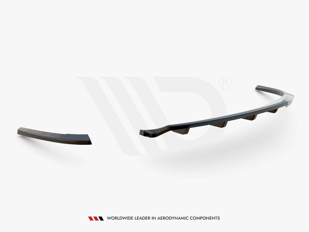 Maxton Design Central Rear Splitter (Vertical Bars) Audi A5 Coupe 8T Facelift - AU-A5-1F-RD1+RSD1