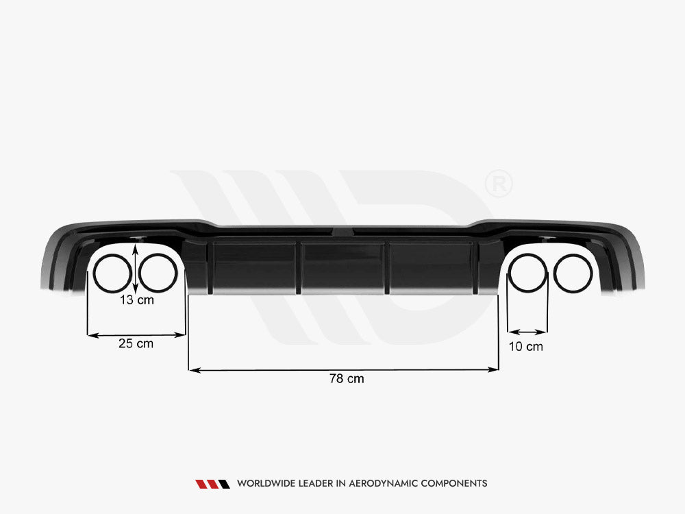 Maxton Design Rear Valance + Milltek Sport Non-Resonated Exhaust Audi RS3 Sportback 8V Facelift - AU-RS3-8VF-RS2OO__OO