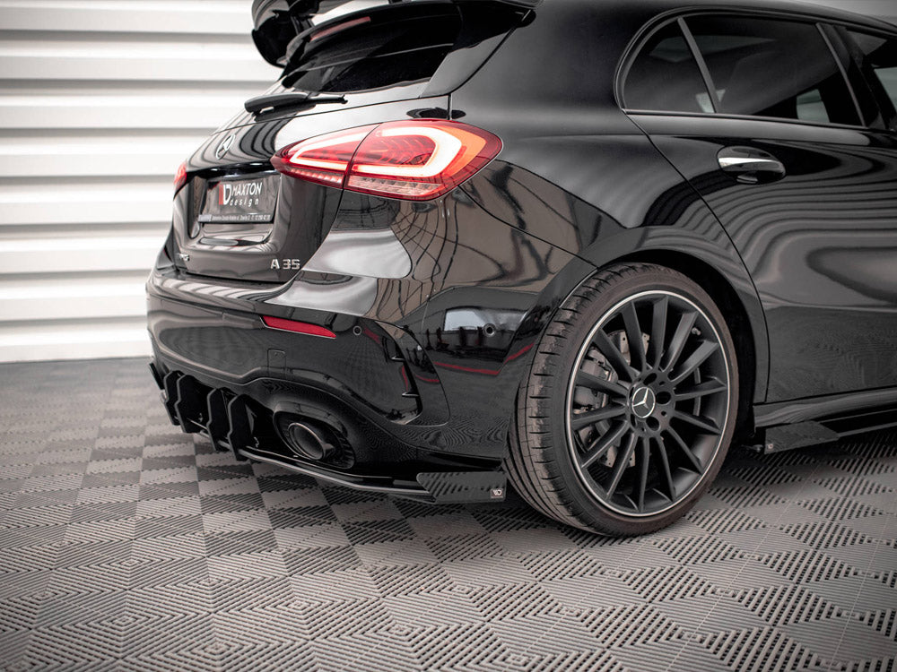 Maxton Design Rear Side Flaps Mercedes A35 AMG Hatchback Aero Pack W177 - MEA17735CNC-RSF1