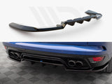 Maxton Design Central Rear Splitter (Vertical Bars) Land Rover Range Rover Sport SVR Mk2 - LR-RR-SPORT-2-SVR-RD1+RD2