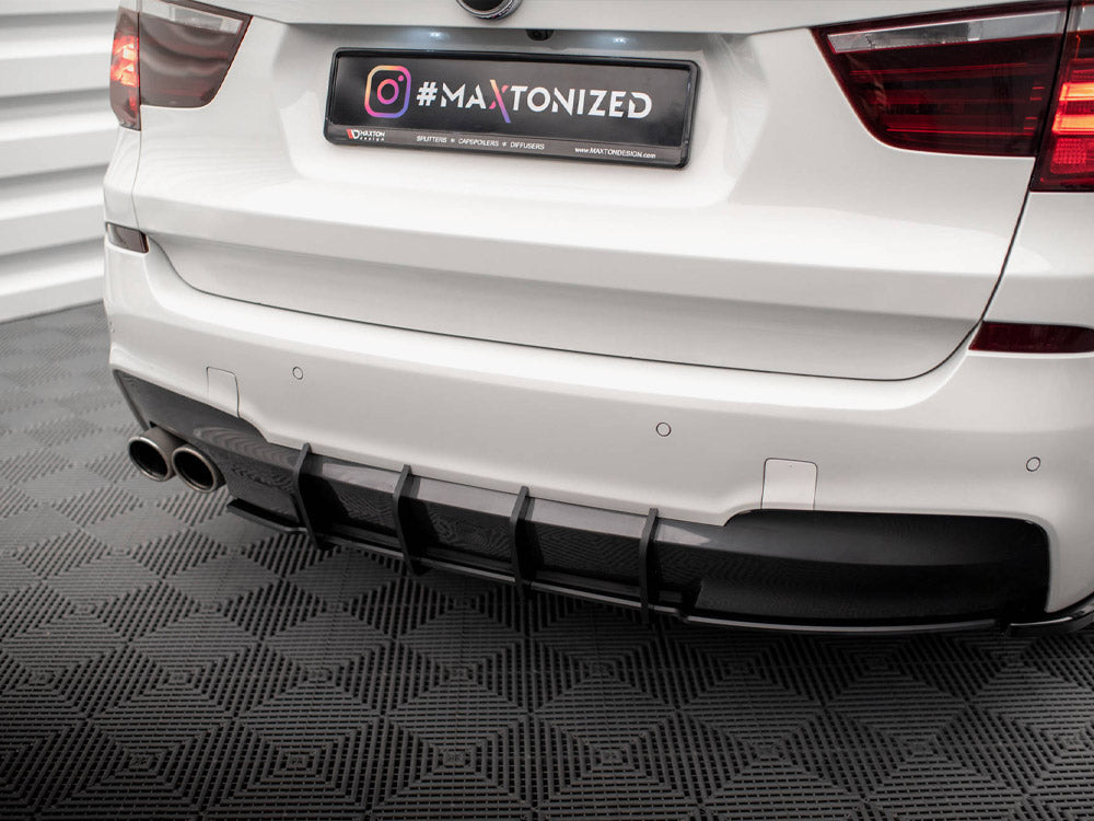 Maxton Design Street PRO Rear Diffuser BMW X3 M-Pack F25 - BMX325MPACKCNC-RS1